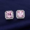 925 Sterling Silver Jewelry Women Fashion Cute Tiny Clear Crystal CZ Stud Earrings Gift for Girls Teens Lady E001