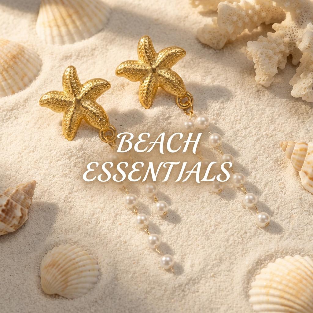 Ocean Style Metal Starfish Shell Pearl Dangle Earrings For Women Gold Color Imitation Pearl Tassel Long Earring Beach Jewelry