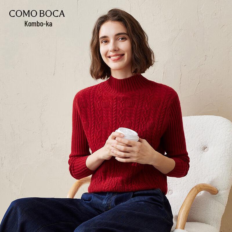 Komou Boca Women's Thickened Cashmere Half-Turtleneck Sweater