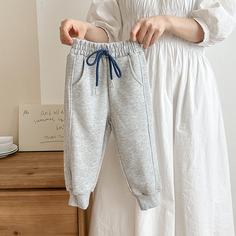 Korean Children's Autumn/winter Loose Pants, Versatile Pants for Boys and Girls, Sweatpants, Sport Pants, Drawstring Casual Pants, Long Pants