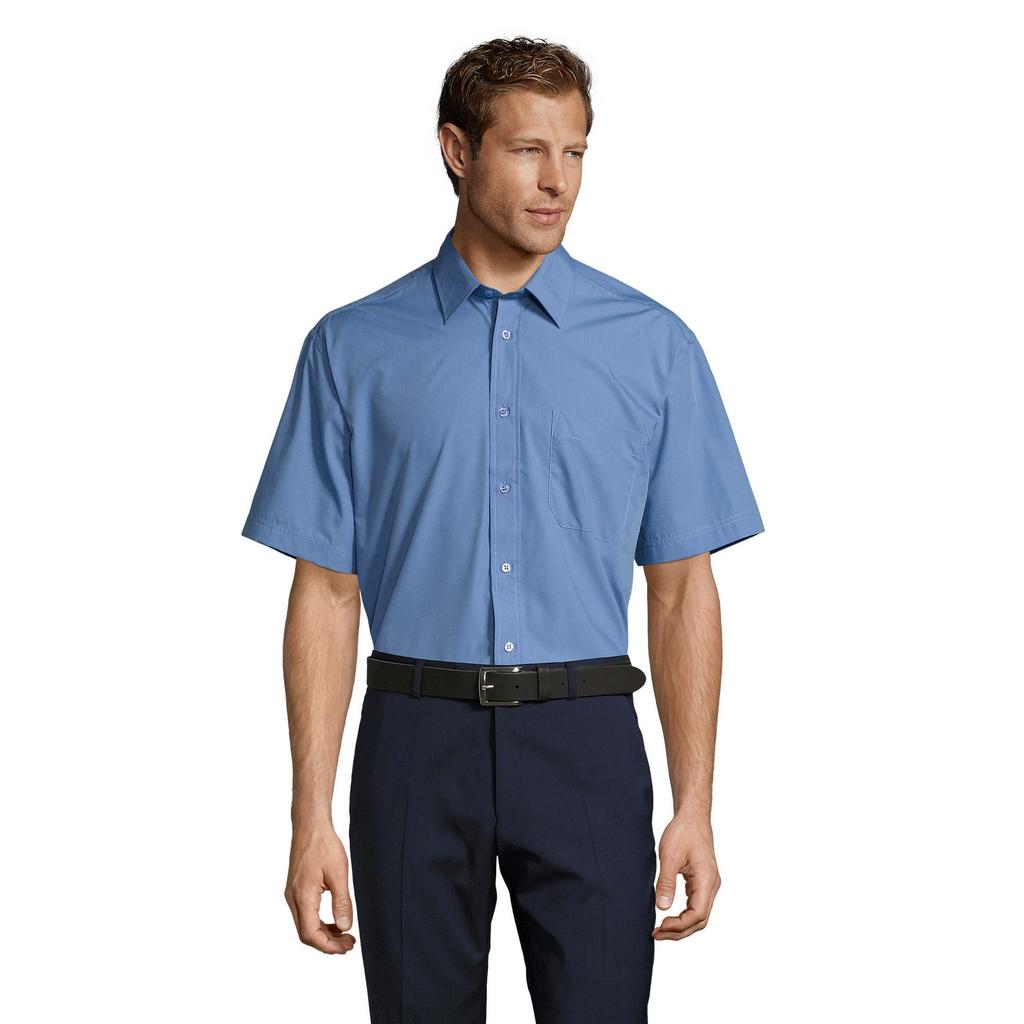 SOLS Mens Bristol Poplin Short-Sleeved Shirt