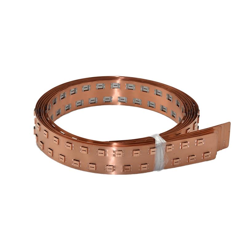 Copper Busbar 21700 1P2P Copper Strip 18650 Cells Straight Sort Dislocation Sort Power Battery Connection Busbar 0.3MM 2PCS