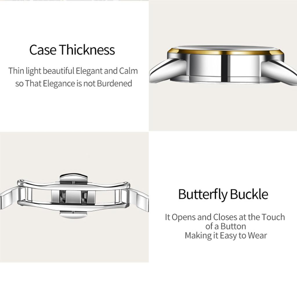 OLEVS Stylish Business Luminous Analog Watch with Blue Analog Quartz Date Day of the Week Stainless Steel and Blue A Stylish and Lightweight A Great