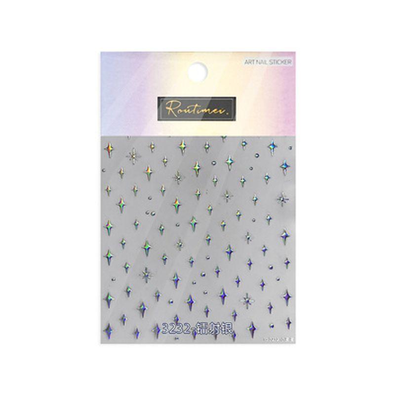 

Asterism Series Bronzing Laser Nail Stickers Tomoni Japanese Style Adhesive 5D Internet Hot New Nail Sticker Decoration Astral Laser(The drill does not drop the bottom.)