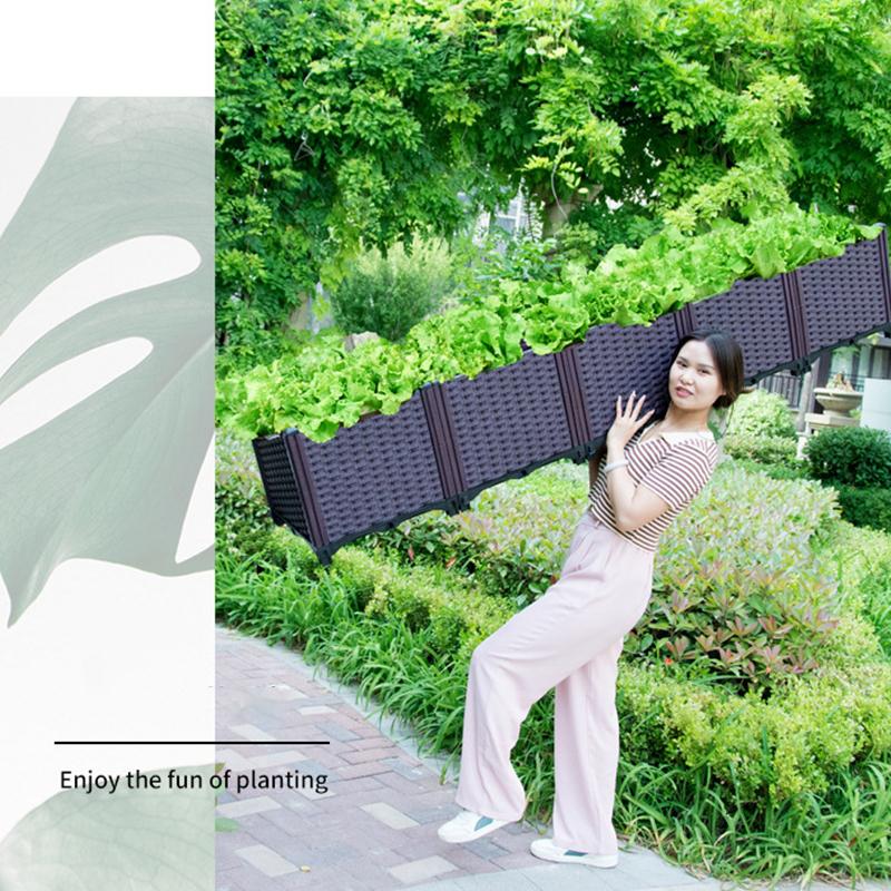 Outdoor Vegetable Planter Box Large Capacity Plant Growing Pot For Herb Tomato Vegetables Garden Balcony