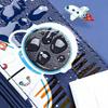 Astronaut Pencil Case for Kids Large Capacity Space Theme Pencil Pouch with Rocket Print Waterproof Thick Canvas Stationery Bag for Boys Girls