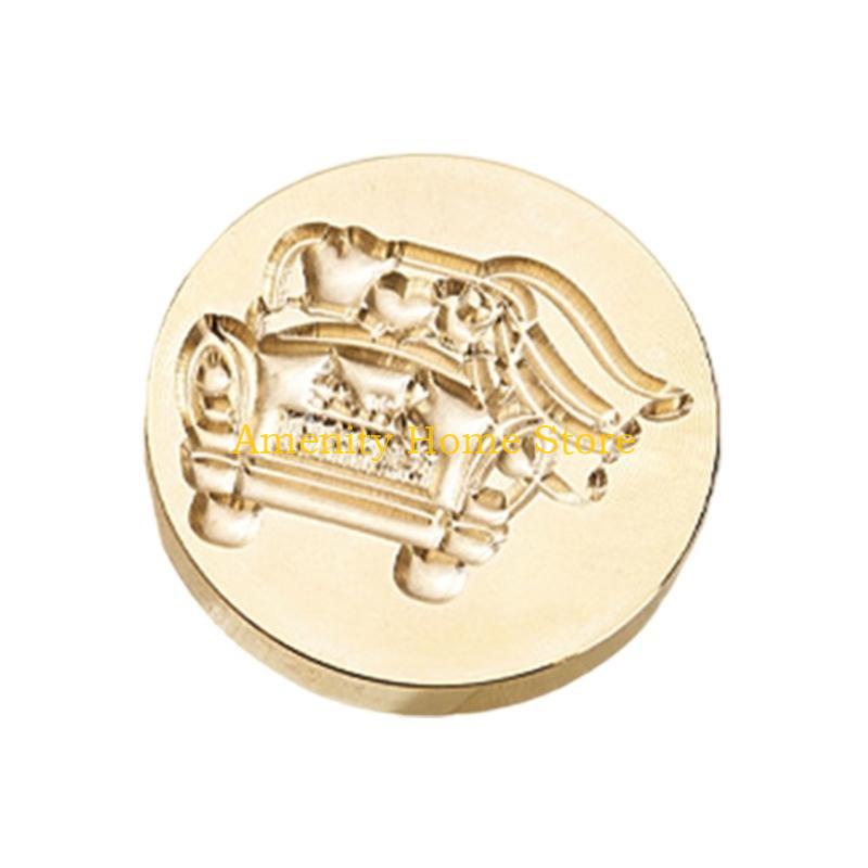F26C Wedding Theme Wax Seal Stamp Head Replacement for Wedding Invitations Envelope