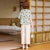 Mom's Chinese Style Summer T-Shirt & Two-Piece Set for Middle-Aged and Elderly Women - New 2026 Design