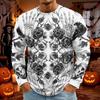 Men's Halloween Print Round Neck Long Sleeve T-Shirt