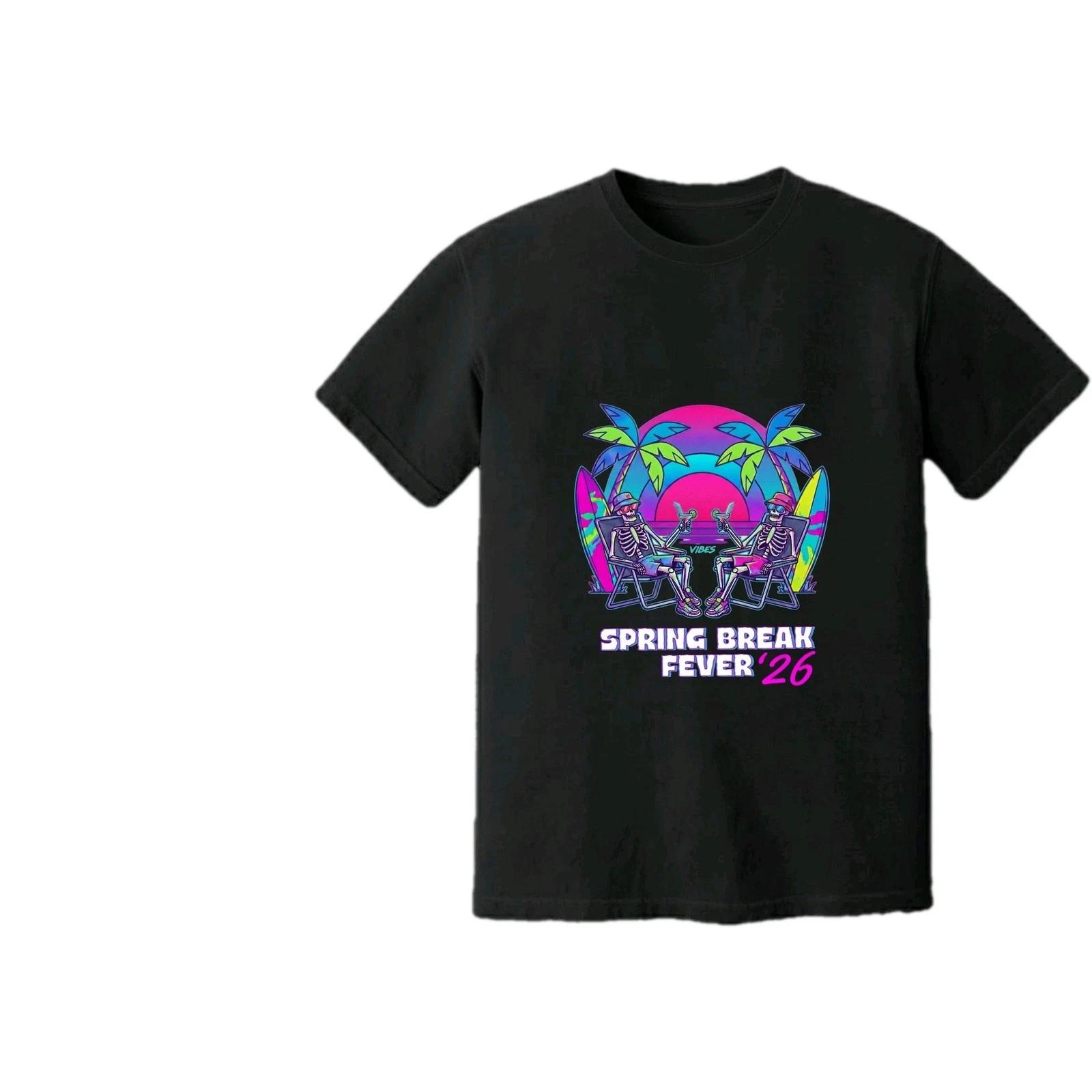 

Retro Spring Break Fever With Skeletons At The Beach, Unisex & Adult Tees 140