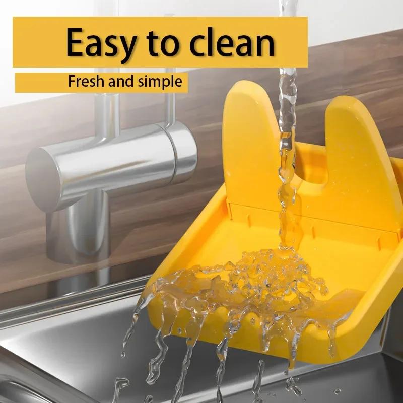 1pc Foldable Pot Lid Rack Stand Kitchen Organizer Plastic Spoon Holderfor Fork Spatula Rack Pan Cover Shelf Tableware Lid Rack