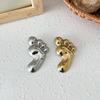 Creative Stainless Steel Natural Stone Female Exaggerated Niche Fashion Design Claw Pin Brooch Corsage Accessories