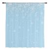 Christmas Snowflake Blue Sheer Curtains for Living Room Decoration Window Curtains Kitchen Tulle Voile Curtains