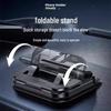 Dual Car Holder: Foldable Dashboard Mount & Rotating Phone/Number Plate Holder for Navigation