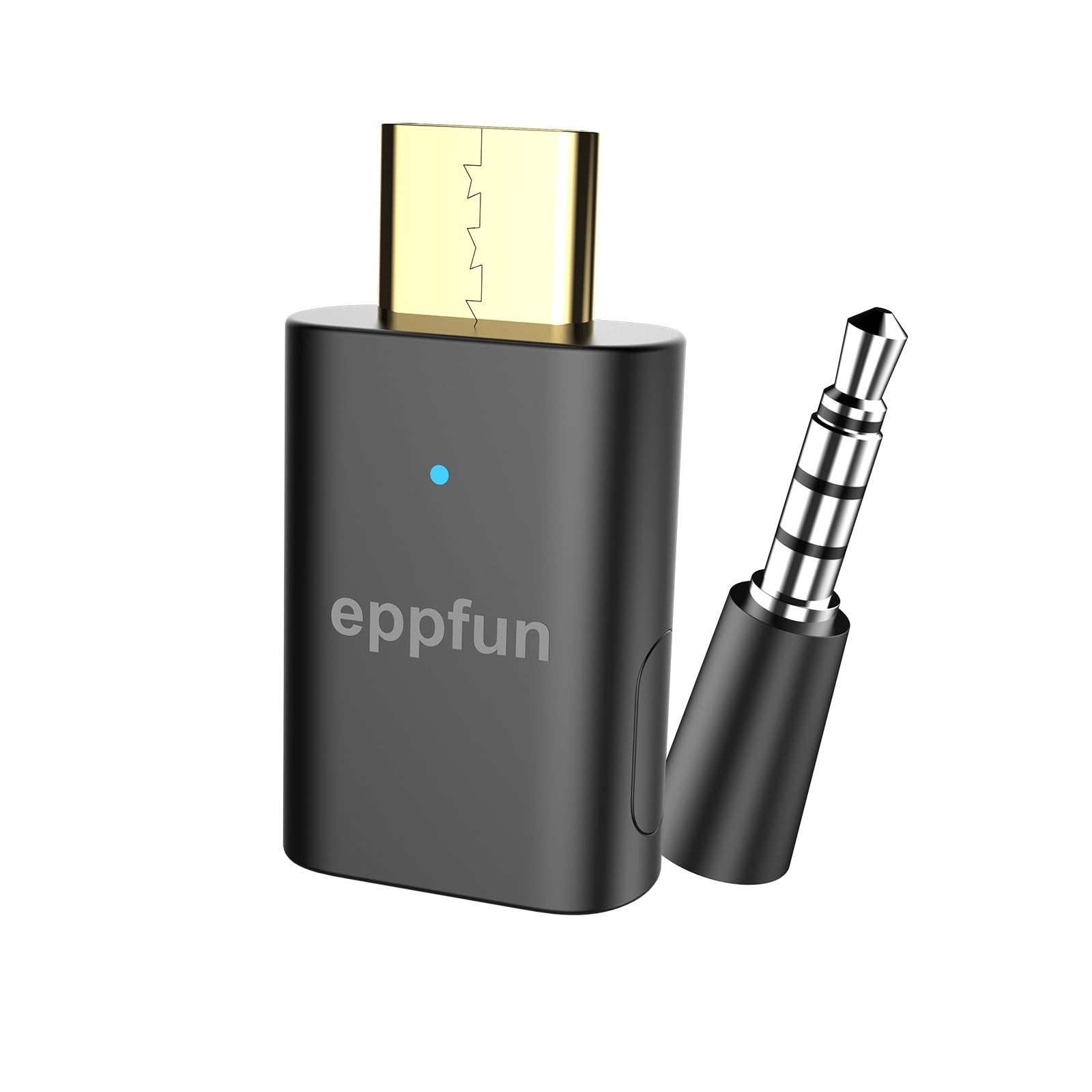 

Аудіопередавач eppfun Bluetooth LE LL, сумісний з адаптером професійного аудіопередавача [3-го покоління] 5.4 USB-C LC3+/APTX без втрат/APTX