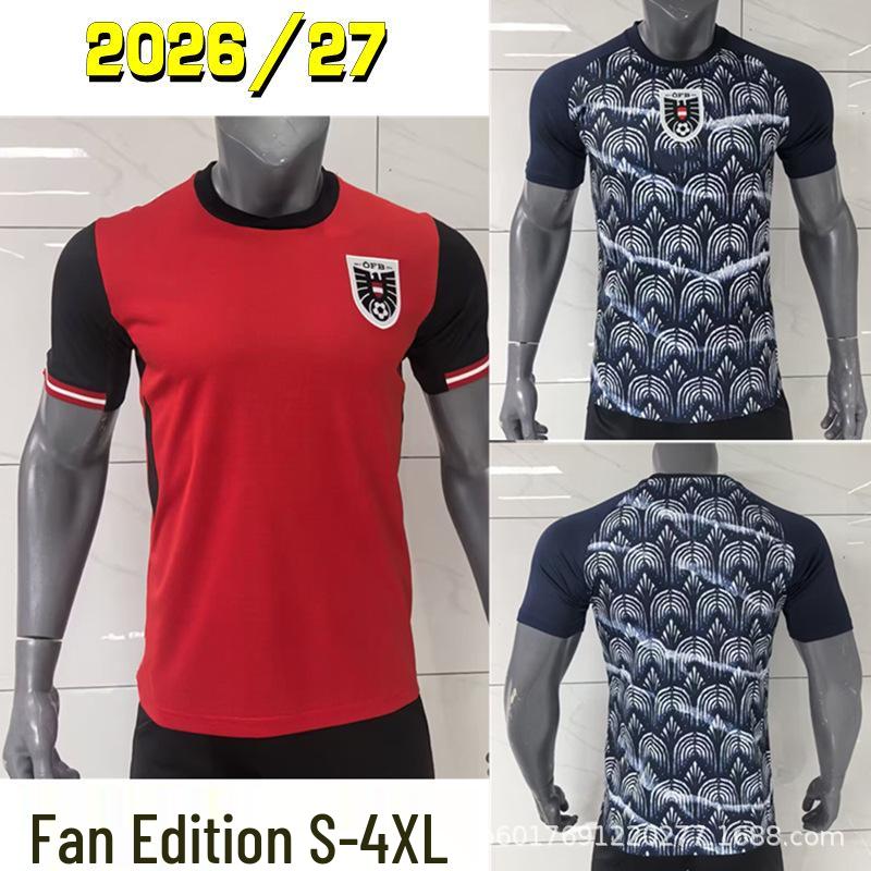 Austria 2026 World Cup Home & Away Jersey, Training Top, Fan Version S-4XL S