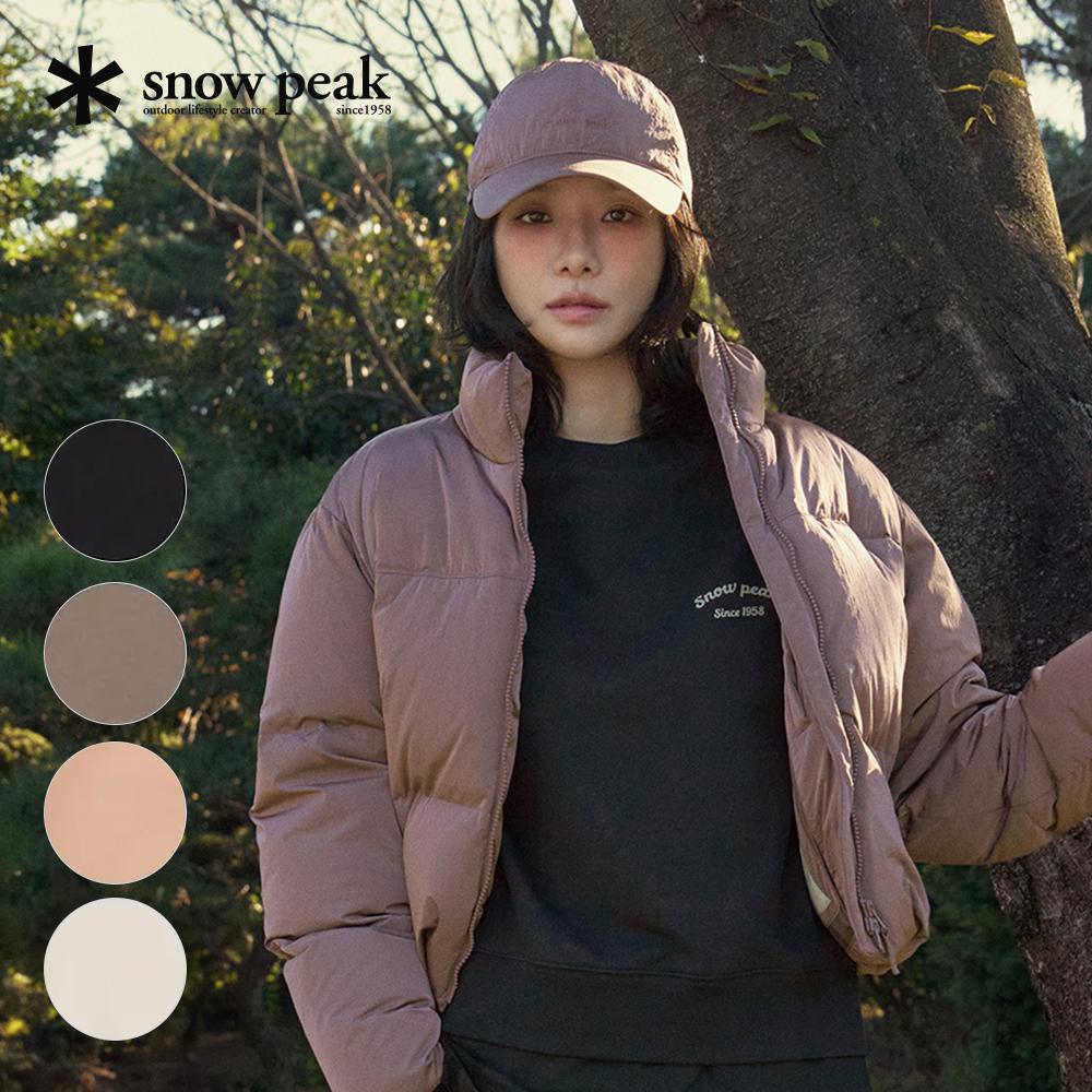 [Snowpeak] Женская полуукороченная толстовка с надписью (S24FWFHT63) Peach-85