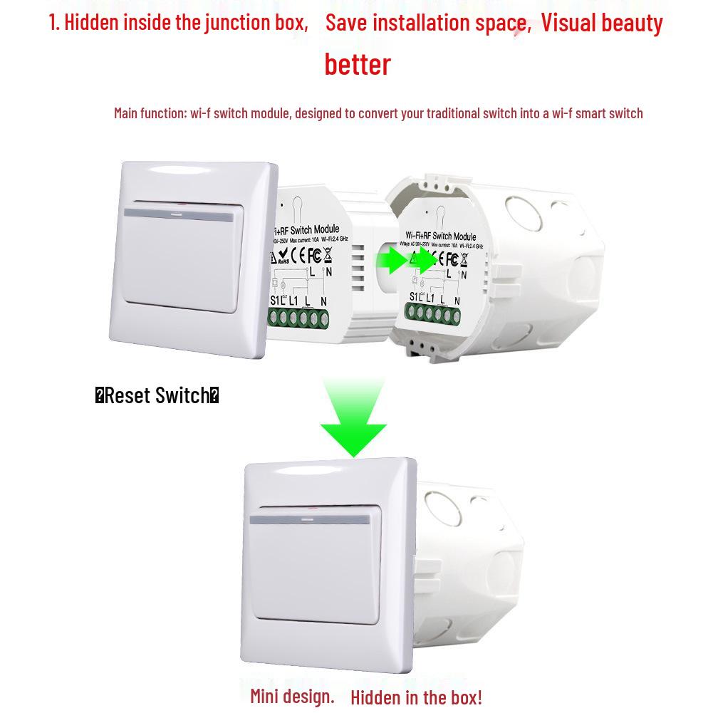 Smart WiFi Switch with Alexa Support - Remote Control & Timer for Light Management