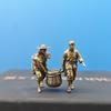Brass Farmer Carrying A Bamboo Basket Miniature Landscape Figure Model Artificial Hill Ancient Style Scenery Decorative Ornament