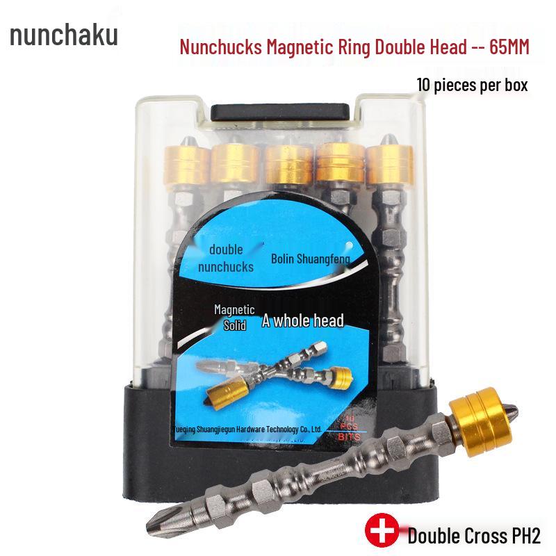 Pistol Drill Double-Ended Magnetic Screwdriver Bits Set