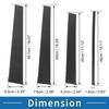 ABSOPRO Door Pillar Window Trim Stickers Pillar Post Door Outer Exterior Cover Carbon Fiber Pattern Black for VW Touran Anti-Scratch 2004-2015