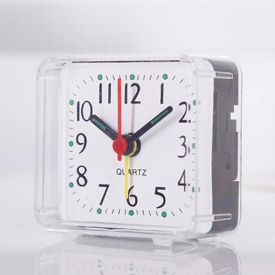 Bedside Small Alarm Clock Quartz Battery Operated Wake Up Clocks Square Candy Color Student Bedroom Alarm Clock White Green Blue