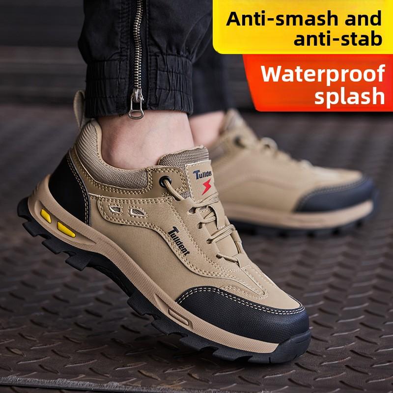 Plastic Toe Cap Safety Shoes for Men Anti Puncture Anti-slip Work Shoes for Industrial Construction Electrician Insulation Shoes