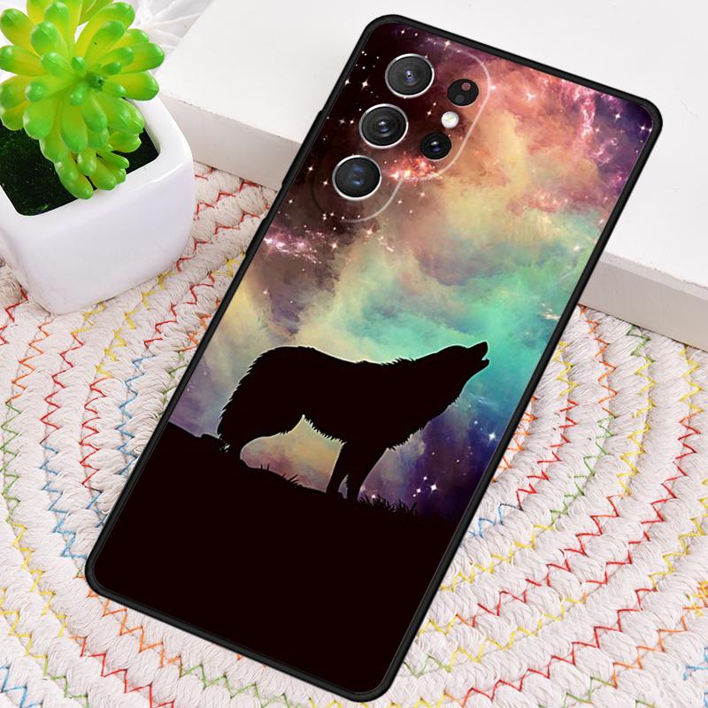 Animal The Wolf Howl soft Phone Case for Samsung Galaxy note 10 pro S26 Ultra S23 S24 FE S25 S21 S22 PLUS shockproof Cove