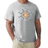 Bitcoin Surrounded By Blockchain Links Unisex TShirt Fashion Plus Size T Shirts Unisexs ONeck Cotton Tees Short Summer Male