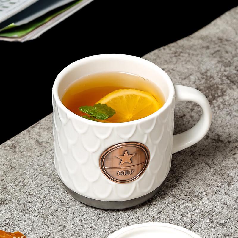 Copper Seal Fish Scale Ceramic Mug