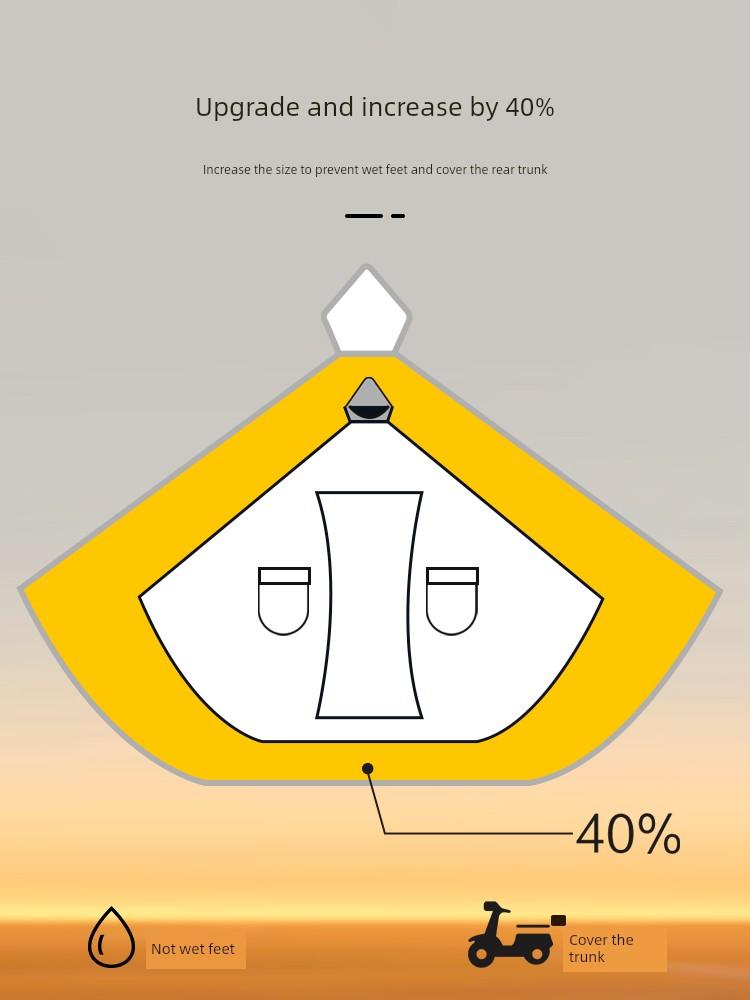 Long Electric Bike Thickened Single Motorcycle Riding Raincoat