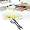 2 In 1 Garlic Press Aluminum Alloy Comfortable Handle Garlic Slicer Efficient Labor-saving Garlic Squeezer Restaurant
