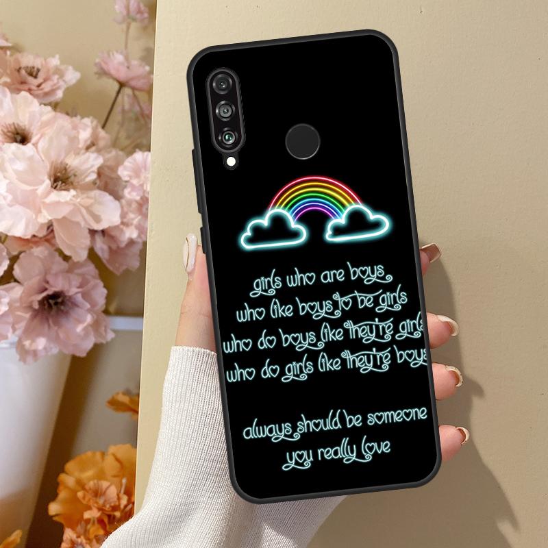 LGBT Pride Love For Huawei Nova 12i 8i 11i 12s 9 10 SE Y60 Y70 Y90 Y72 Y73 Y61 Y91 P60 Pro P30 P40 Lite Case