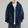 Men's Versatile Zip-Up Hooded Cardigan Jacket - Loose Fit, Solid Color, Plus Size, for Spring & Autumn Casual Wear