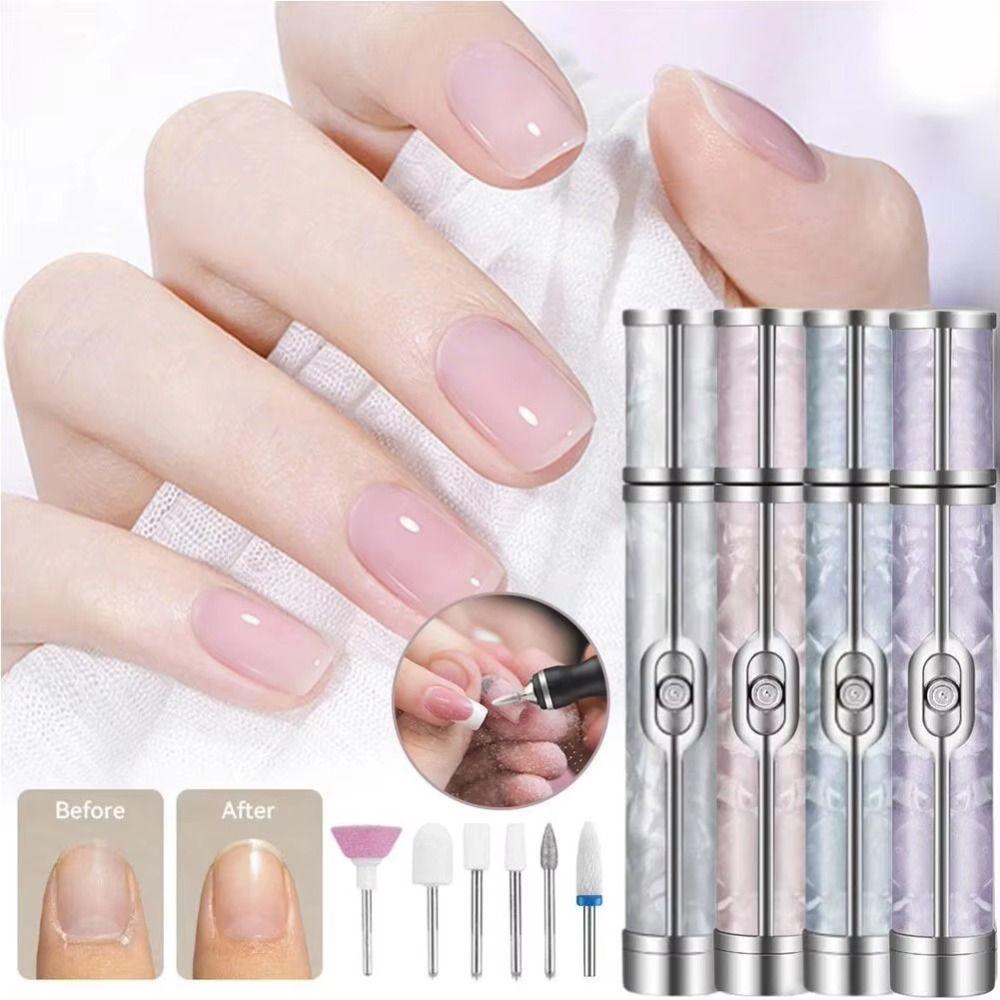 Electric Nail Drill Bits Set Rechargeable Nail Polishing Machine Nail File Machine  Pedicure Kit