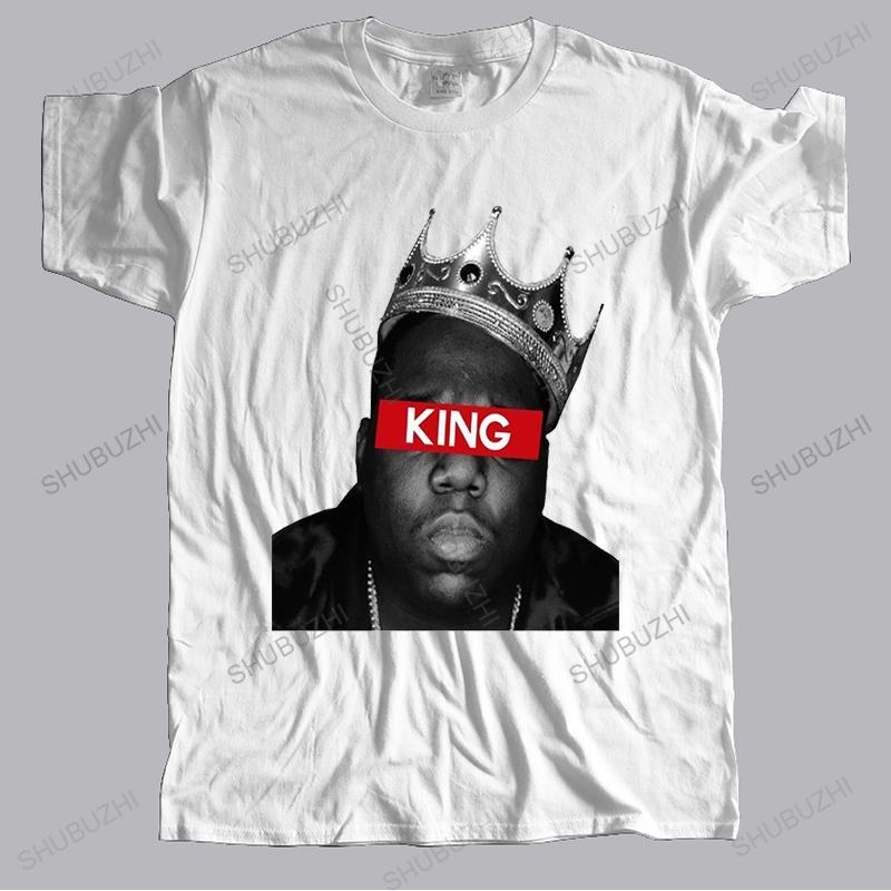 

new arrived Biggie Smalls T Shirt Men Hip Hop King Crown Tshirt Gangsta Rap BIG Tees Music Star Short Sleeve Top Clothing S