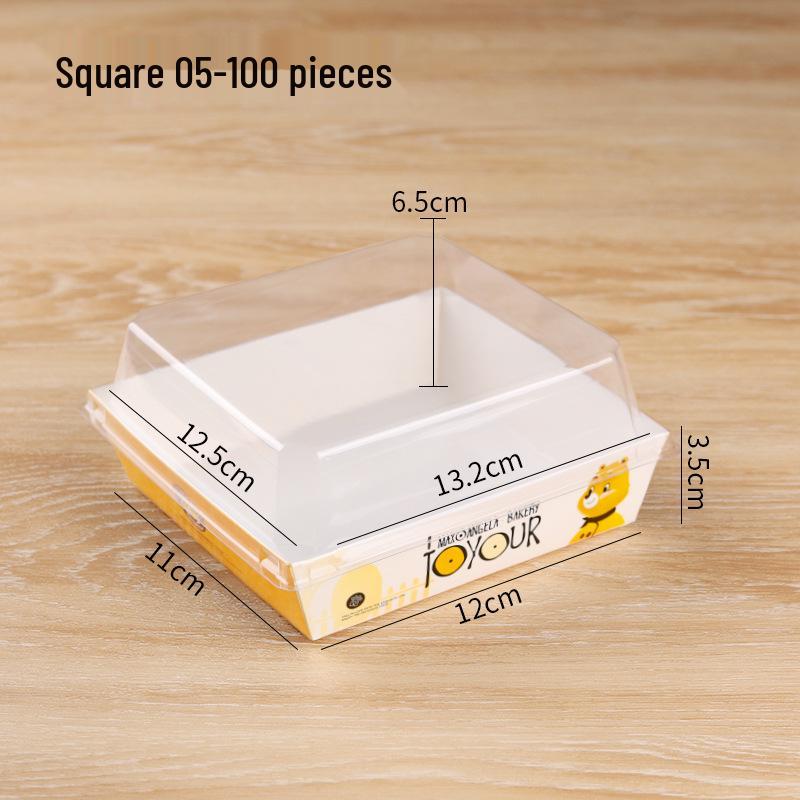 Rousong Xiaobei Pastry Box: Oil-Proof Takeout Container for Desserts, Snow Mei Niang, Puffs, and Cake Rolls.