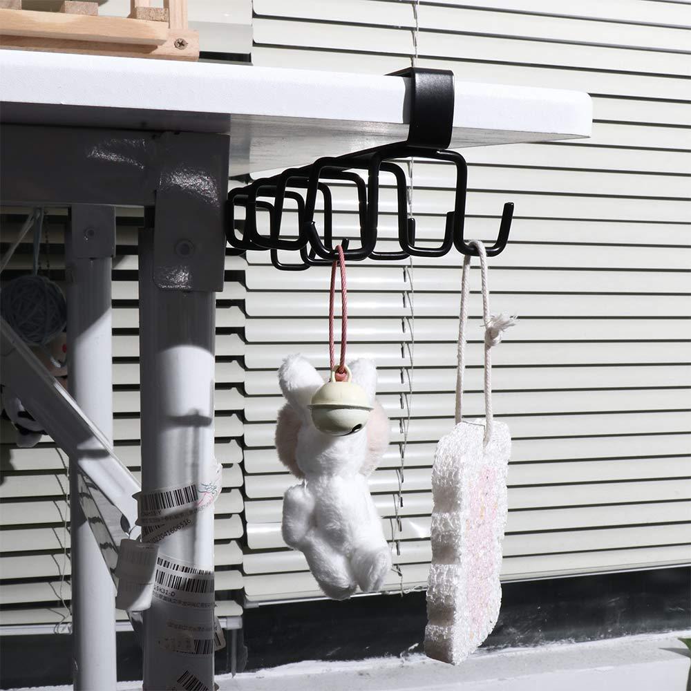 Cârlig de dulap cu rând dublu fără găurire, suport suspendat pentru cești, suport pentru căni, organizator de bucătărie