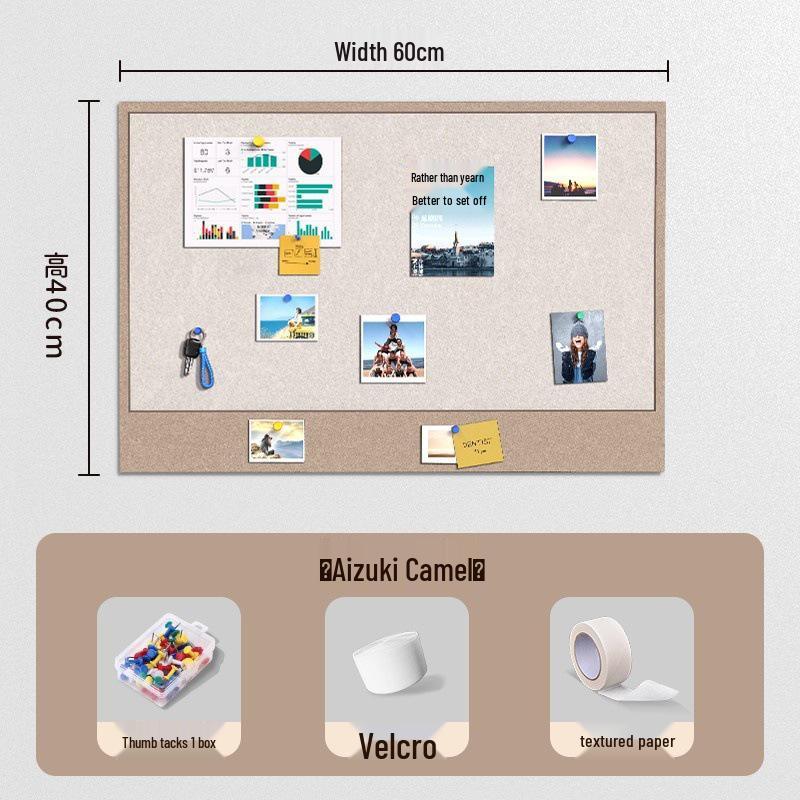 Creative Wool Felt Photo Wall Stickers - No Drill, Damage-Free Cork Board Decoration