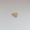 Sparkle S925 Sterling Silver 14K Gold-Plated Necklace with Shiny Retro Full Diamond Square Pendant