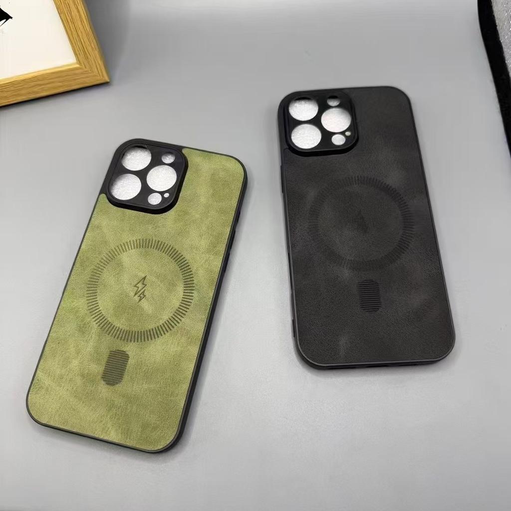 Applicable To IPhone16promax Mobile Phone Case Lightning Magnetic Straight Edge Apple 15/14 Anti-fall Full Cover Protective Case