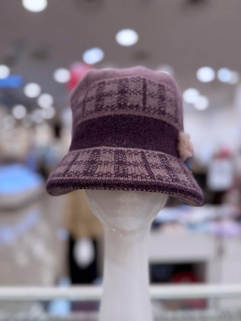 Crocodile Creek Check Angora Knit Bucket CLDWH1105