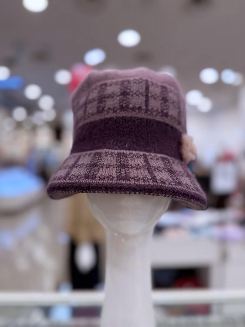 Crocodile Creek Клетчатая ангоровая вязаная панама CLDWH1105