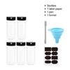 4/10/15/20pcs Spice Jars with Labels Plastic Transparent Spice Bottle Containers for Spice Pepper Salt Cocina Kitchen Spice Jar