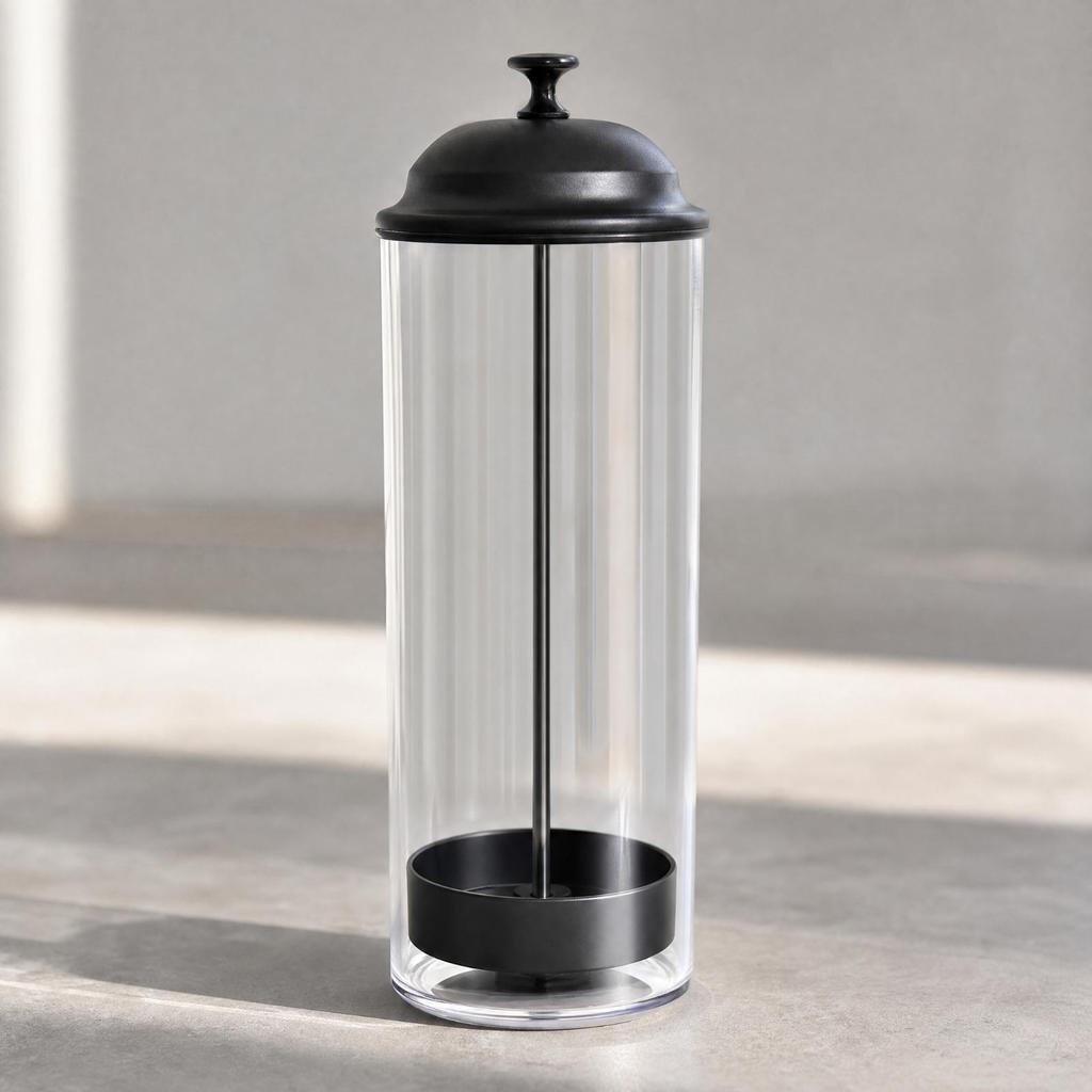 Cylindrical Straw Dispenser Transparent with Lid DustdustResistant for Restaurant,