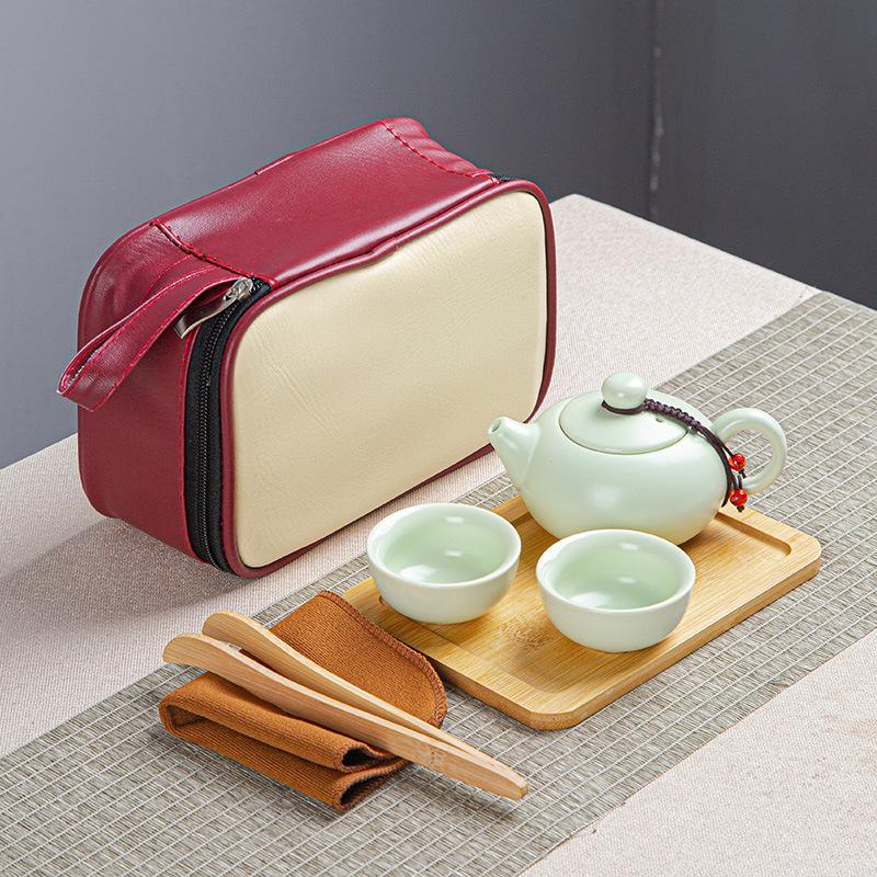 Tragbare Keramik Kuaike Tasse Ein Topf Zwei Tassen Reise Tee Set Haushalt Teekanne Teetasse Kleines Set Geschenke