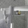 Shower Glass Hook, Gray, No Drilling, Towel Rack