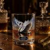Set Bottiglia di Whiskey in Vetro con Bicchiere di Whiskey Edizione Commemorativa con Design Cigno e Montagna Adatto per Collezionisti e Appassionati di Bicchieri