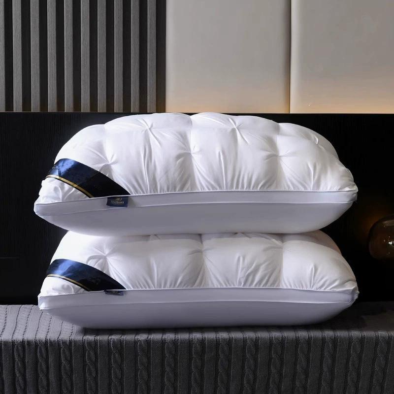 1PC Luxury 5-Star Hotel Quality Pillow, 48*74 Cm- Deep Sleep Neck Support, Non-Collapse High Pillow Core for All Seasons