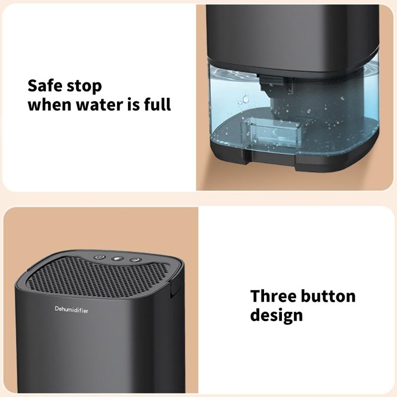 Quiet Small Dehumidifier Portable Air Dryer Home Dehumidifier Moisture Absorbers Suitable for Bedrooms and Studies